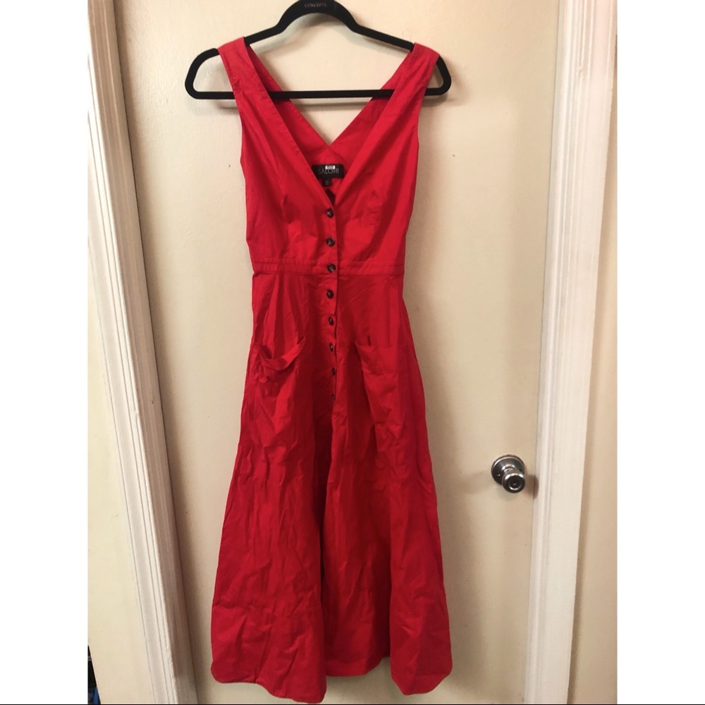 Saloni flared dress